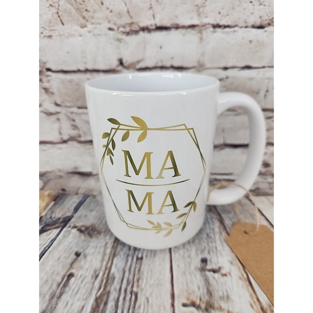 NEW Mama Mug – Gold Foil Floral 12 Oz Coffee Mug